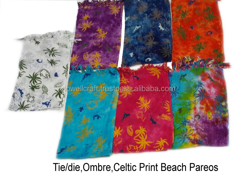 Beach Sarong Cover Up Wrap Bikini Swimwear Dress Women tie dye Pareo