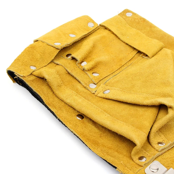 Cow Split Leather Garden Tools Packaging Multi Pocket Electrical Hand Tool bag