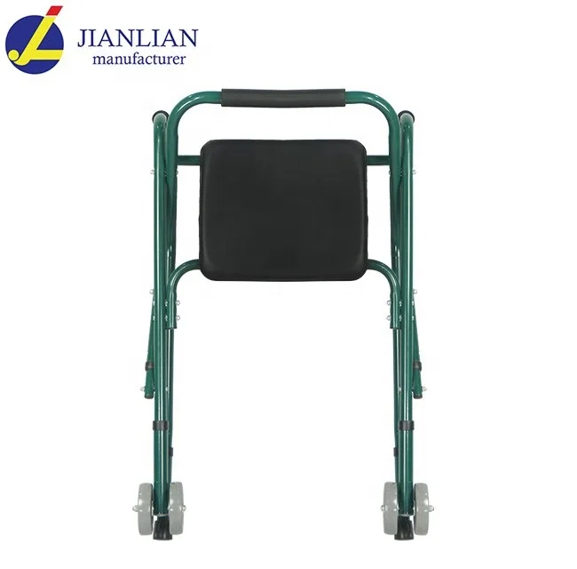 Old people Front Wheel Walker with seat Very cheap help adult old people for adults orthopedic with seat Aluminum Walker