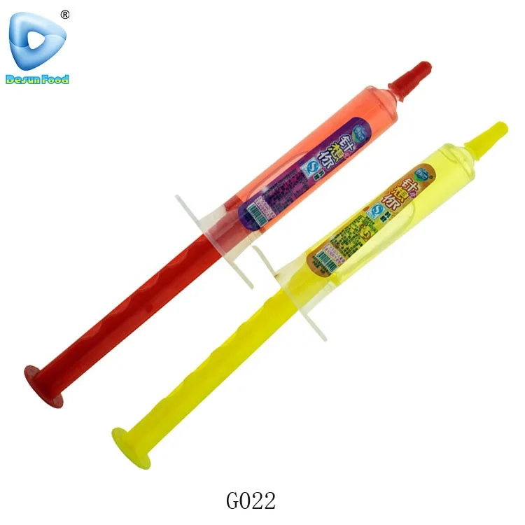 China wholesale syringe shape fruit jam liquid candy