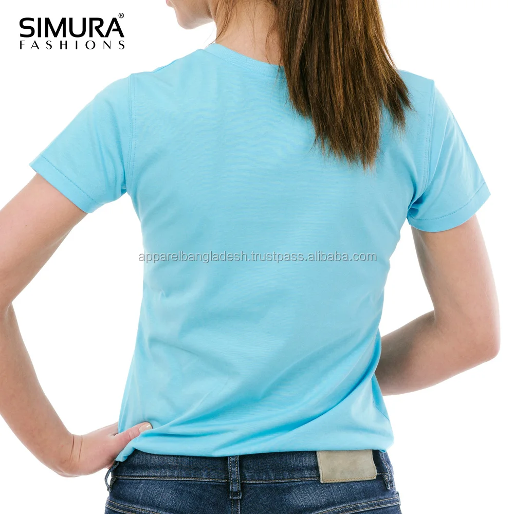
Woman Clothes Design Melange Yarn High Quality Single Jersey Breathable Casual Use T Shirts 