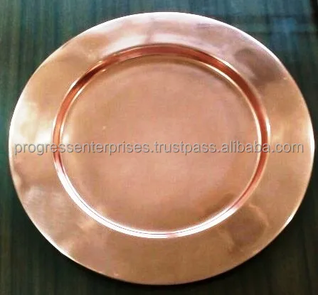 Bulk metal 30cm 33cm stainless steel plate chargers wedding golden decorative fruit charger under plate