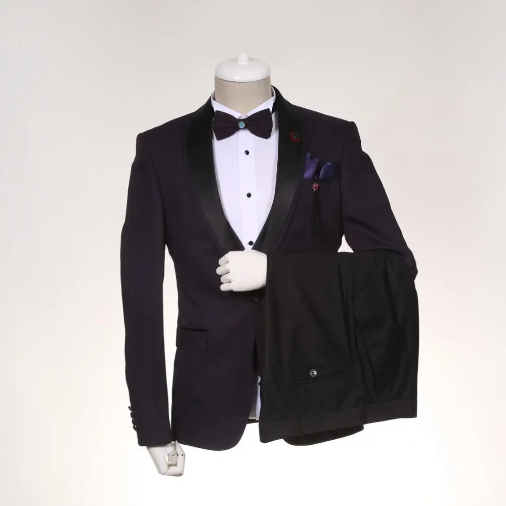 Men Suit  Wedding Suits For Men Collar 3 Pieces Slim Fit Suit Mens Tuxedo Jacket