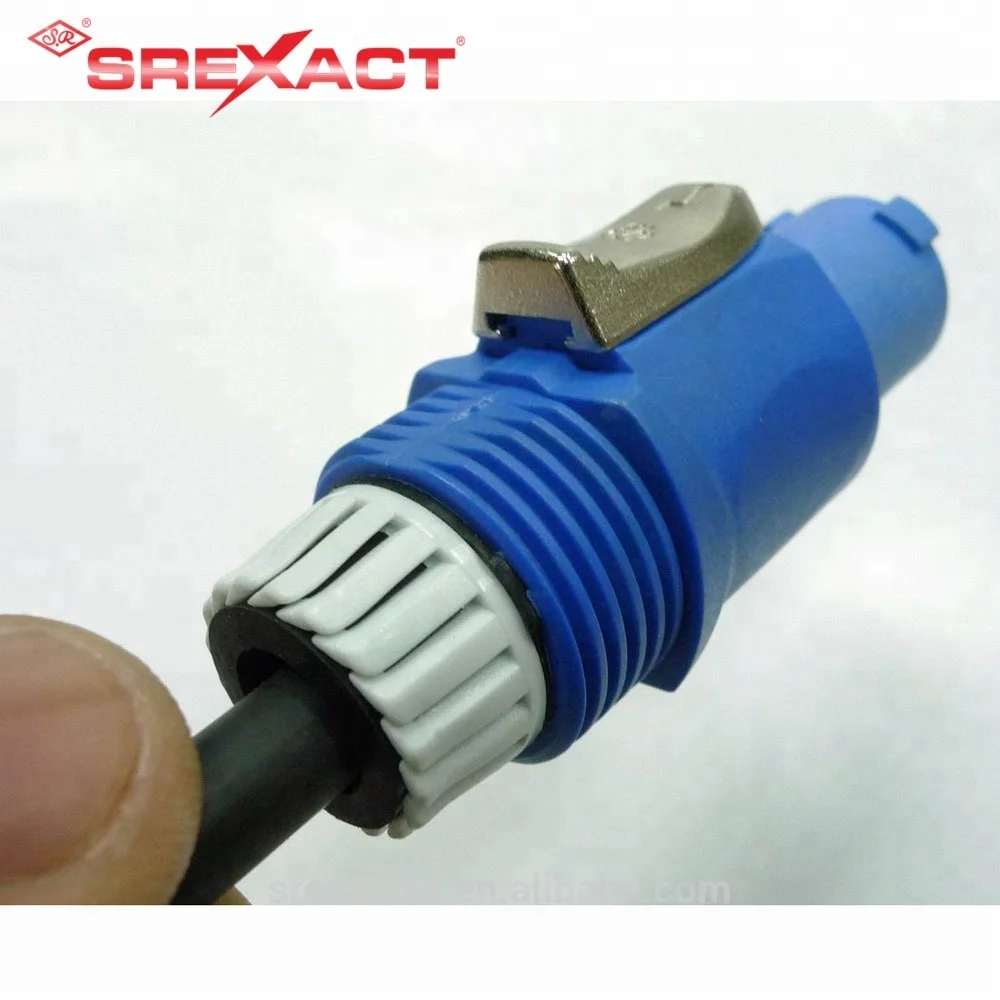 2+1pin female chassis mount input Power connector