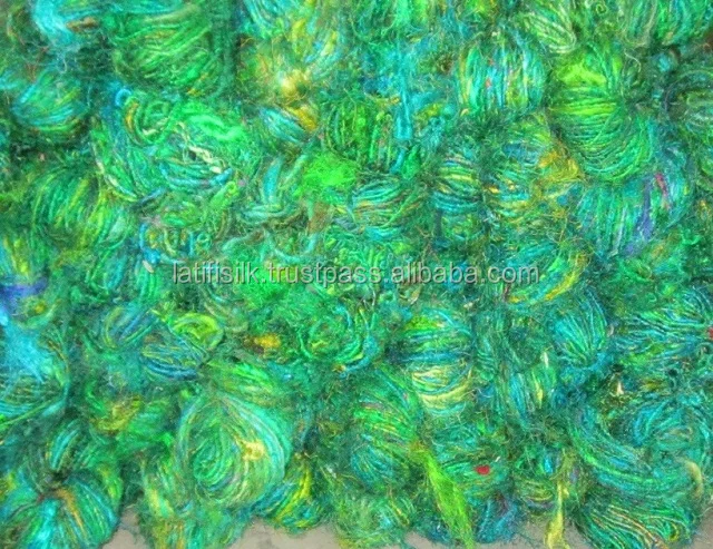 Recycled Sari silk Yarn for gift packing knitting crochet weaving art and craft jeweler decoration handmade eco friendly thread