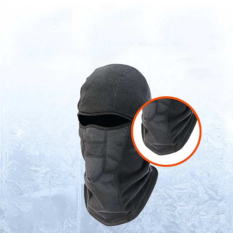 Black Hinged Balaclava Wind-Resistant Thermal Fleece Ski mask balaclavas