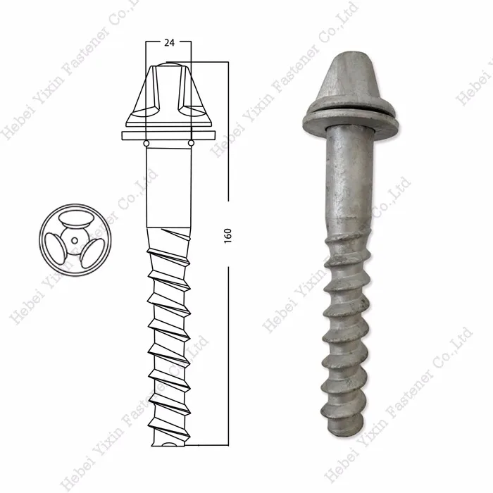 Railway Screw Spike for Railroad Rail on sale