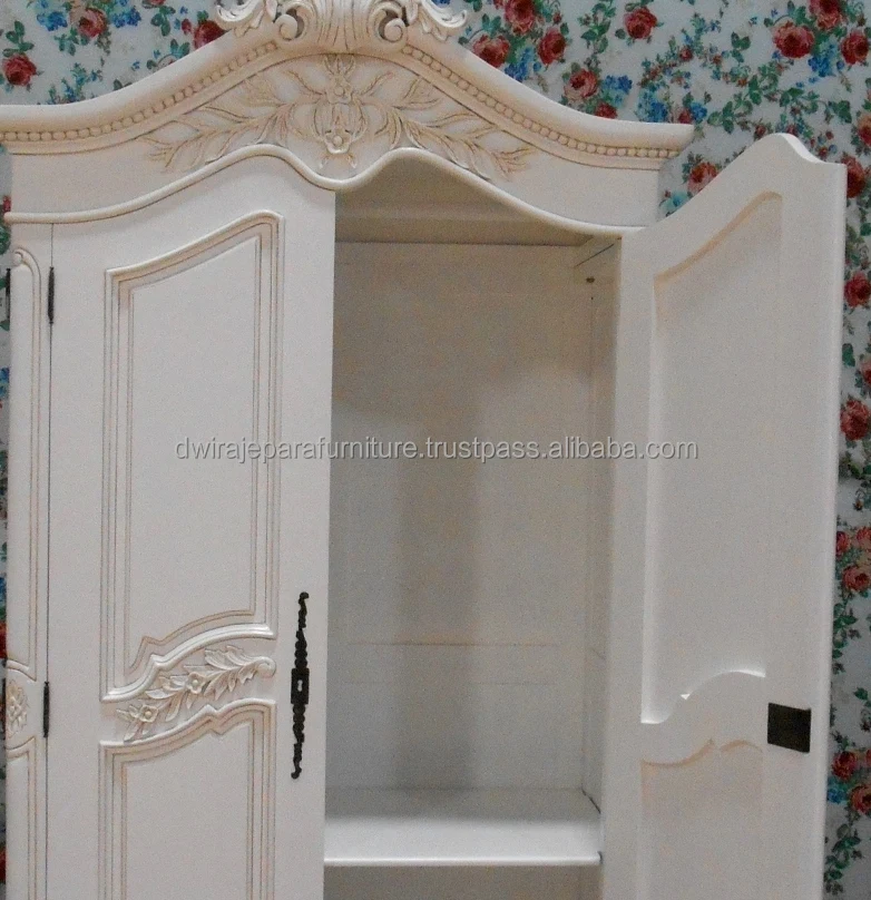 White Bedroom Furniture of French Rococo Furniture Wardrobe