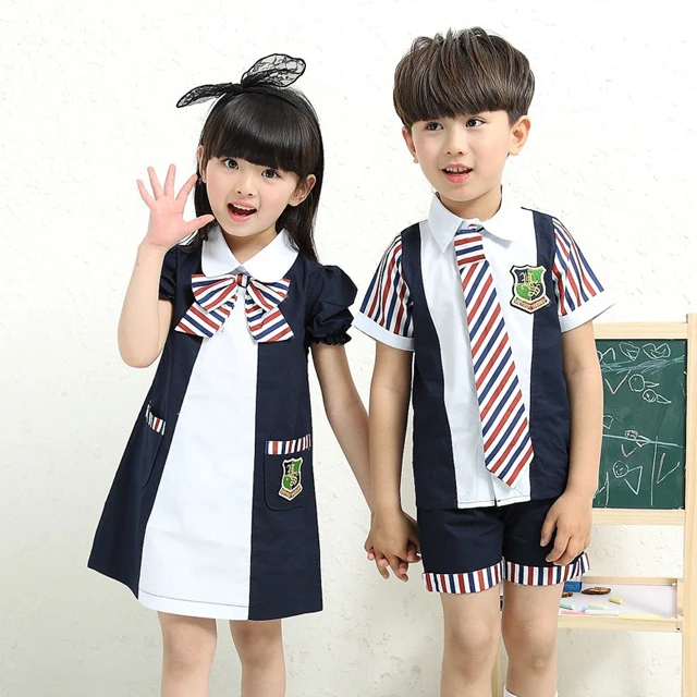 Elegant style kindergarten school uniform for boys and girls