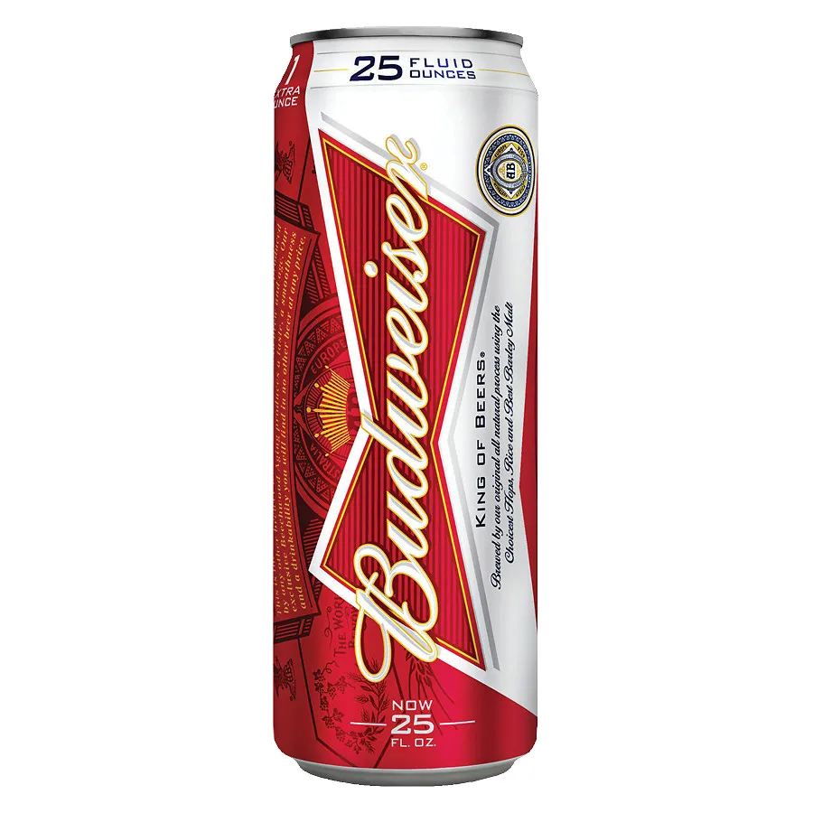 Пивная Черная Корона Budweiser, 25 мл, доступен любой текст