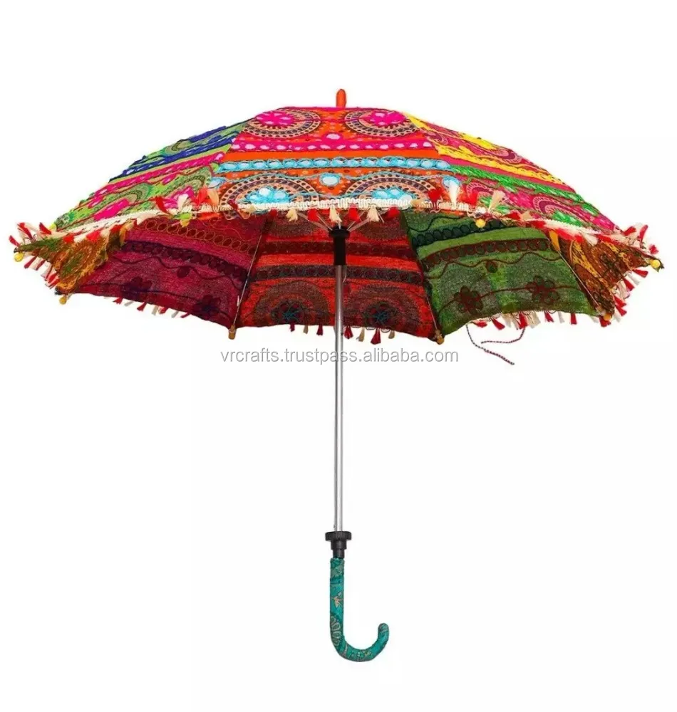 Decorative Rajasthani Hand Embroidery Wedding ParasoI Umbrella