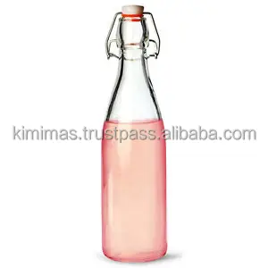 Airtight glass bottle with tight closure 900ml