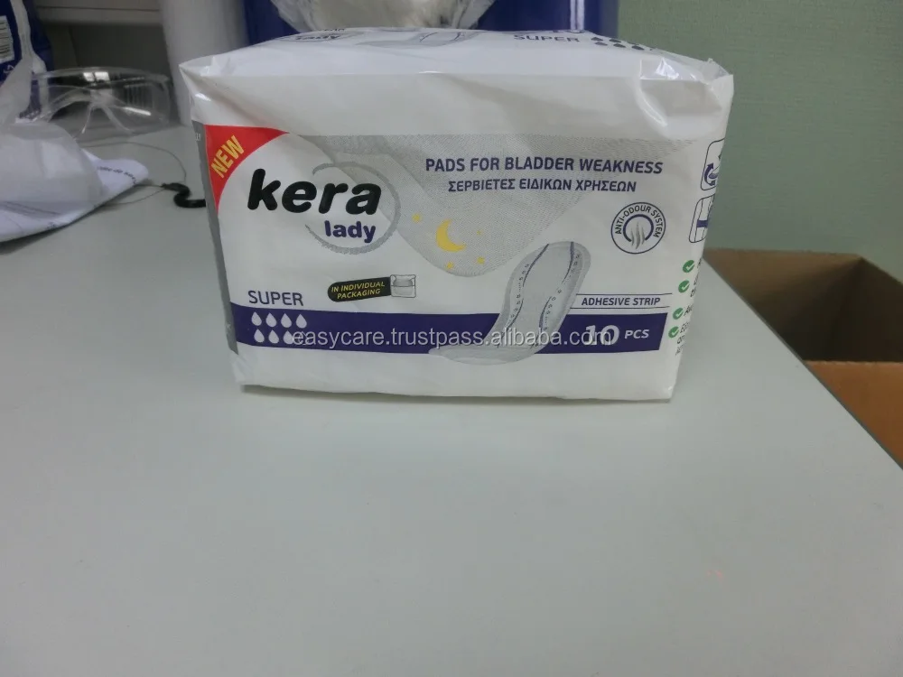 KERA LADY ультратонкая хлопковая гигиеническая салфетка с высокой впитываемочностью для контроля мочевого пузыря