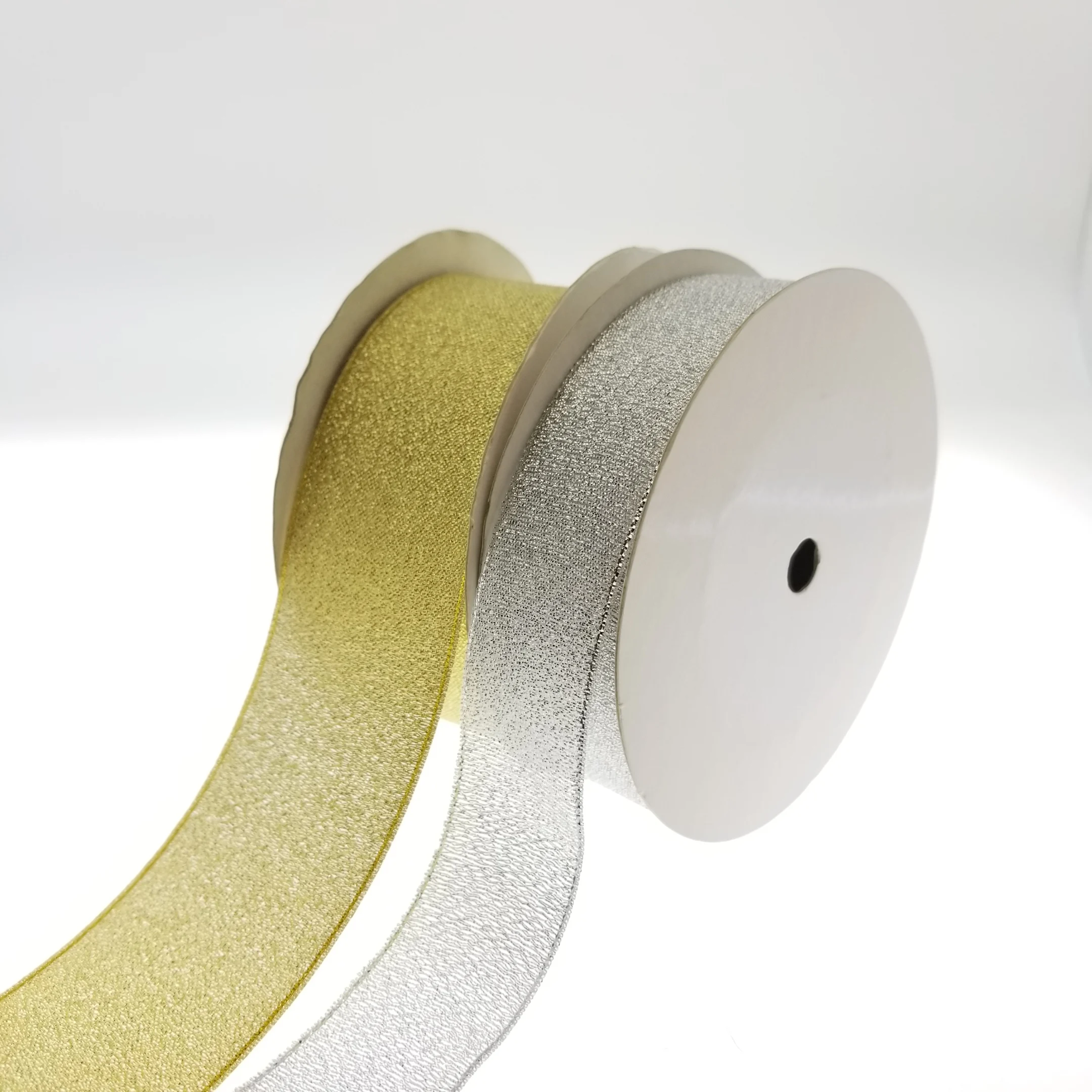 Shinny ribbon star bow metallic gold woven ribbon gift box ribbon for customized gift box