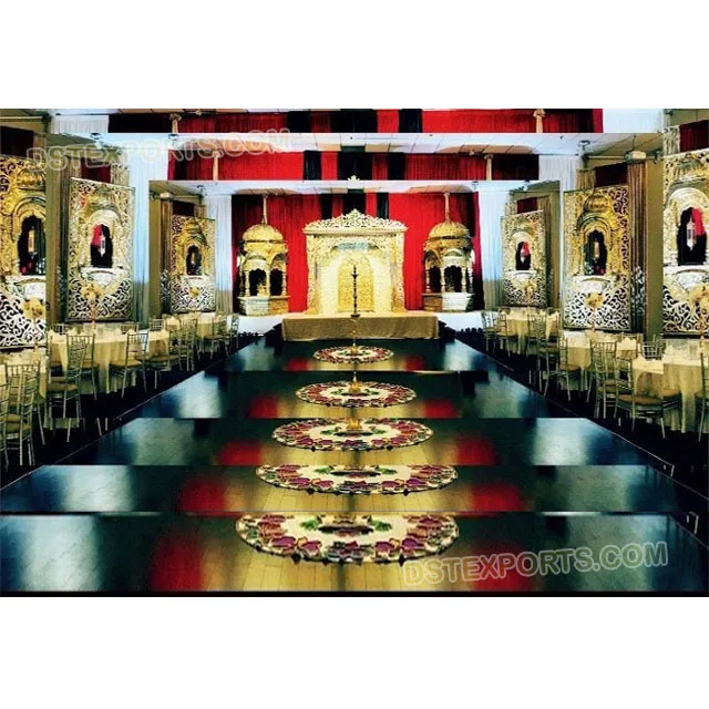 Ancient Bollywood Style Wedding Stage Muslim Theme Wedding Jhronka Stage Nayab Walima Jhronka Fiber Stage Setup