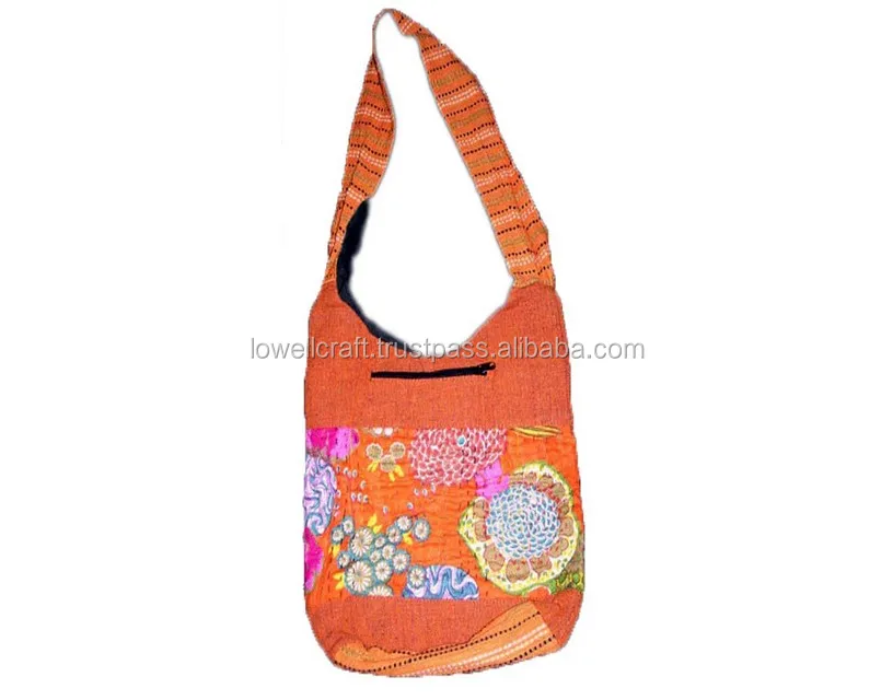 
HANDLOOM KATHA STITCH EMBROIDERY ETHNIC BAG 