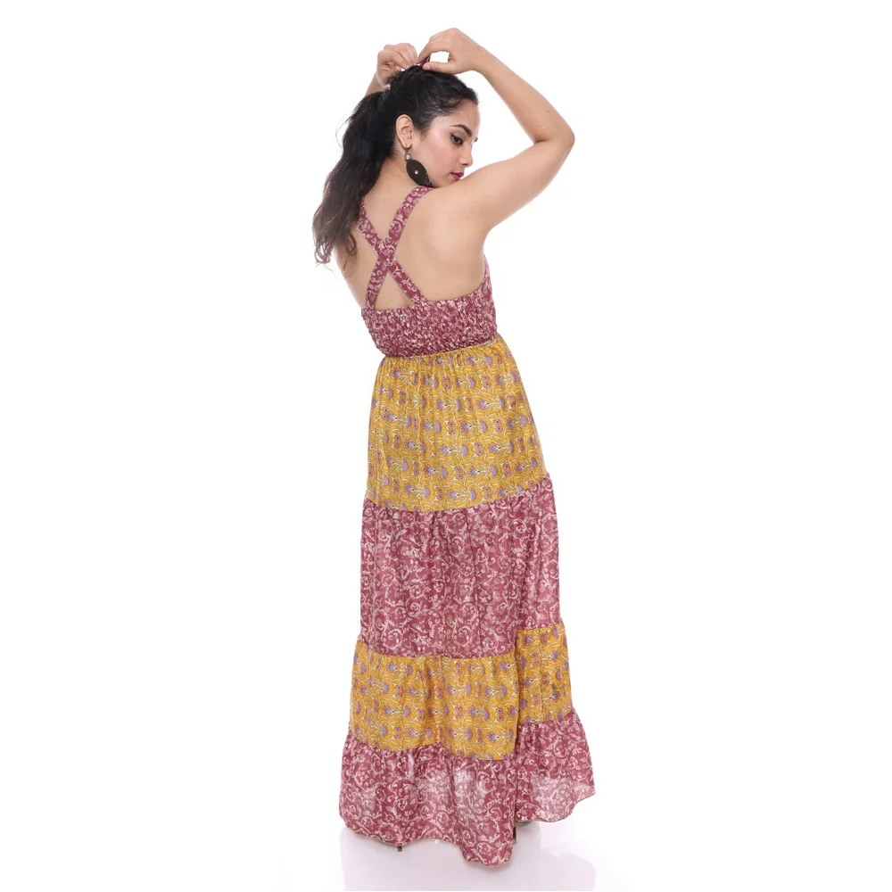 New indian long western wrap dresses for school girls