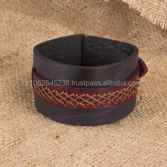 2020 trending products navy blue genuine leather bracelet from Turkey Istanbul