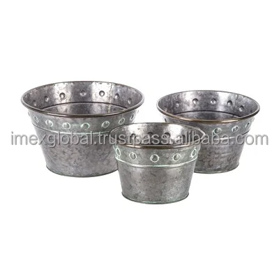 Golden Finishes Flower Pots & Planters Garden Flower Pots & Planter Plant Pot Planter + Plant Liner Metal Flowerpot Stands Iron
