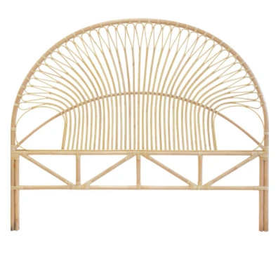 
Mid-Century Modern double Size rattan Headboard 