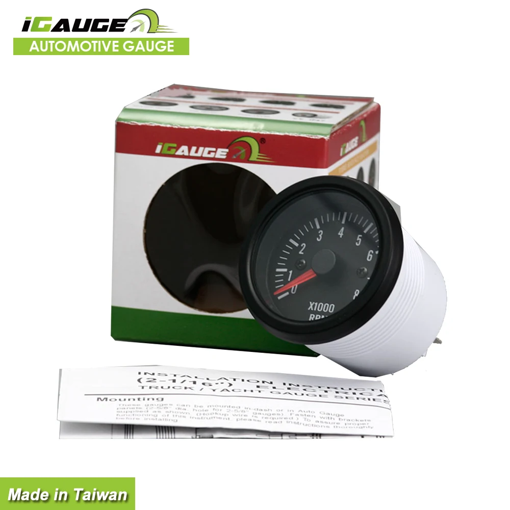 52mm electrical Automotive tachometer diesel engine rpm gauge