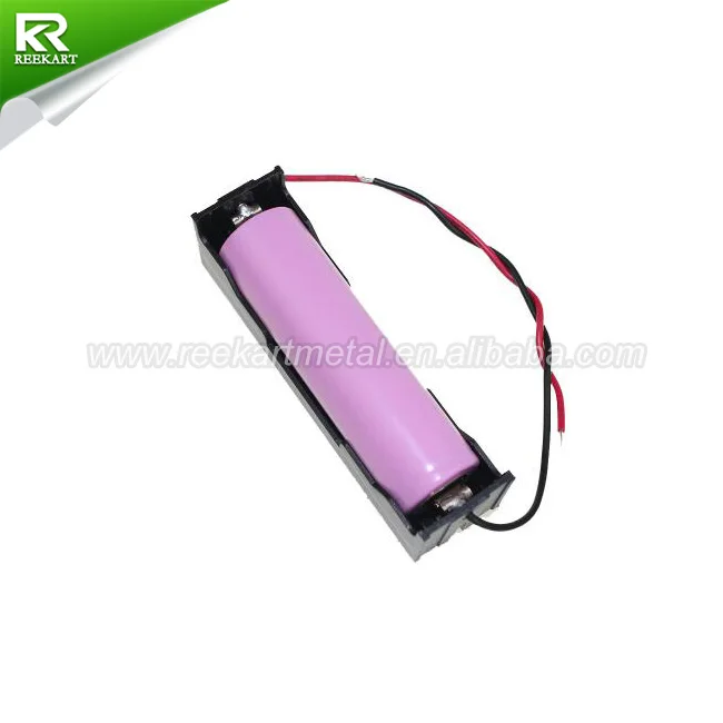 Single 18650 Li Ion Battery Holder with 150 mm Wire Leads