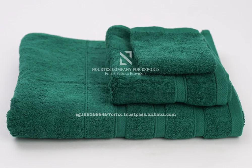 High Quality Home Textile Plain Dyed Terry Fabric Dobby Bath Towel Soft