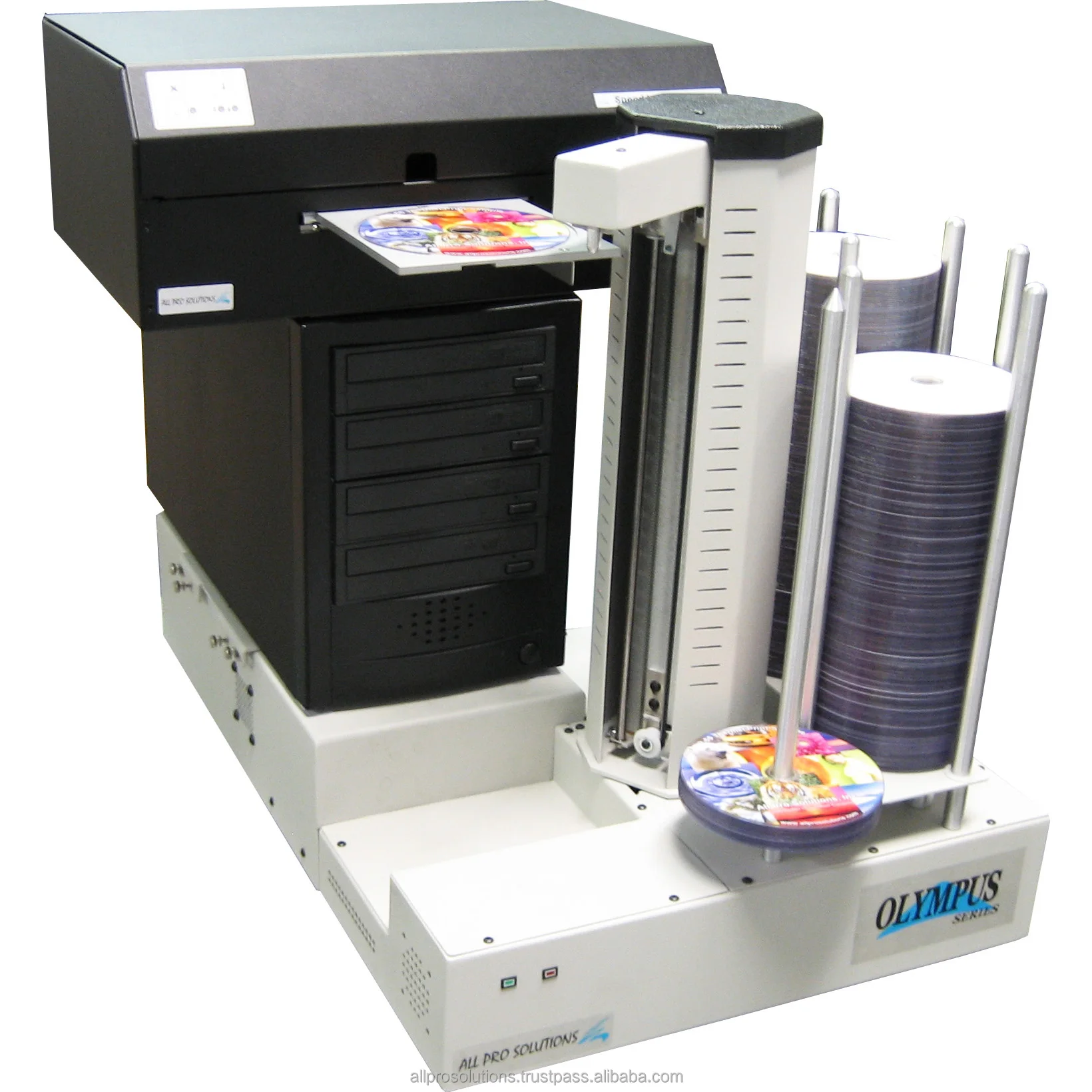 Automated 4-drive Networked CD DVD Publisher Duplicator Printer