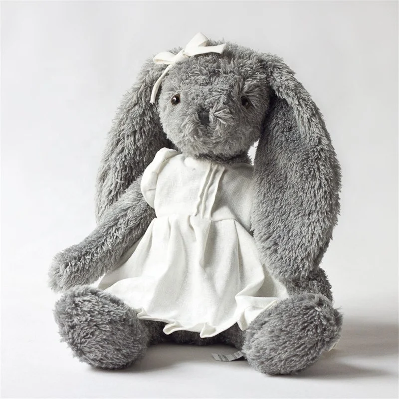 Stuffed Animal Rabbit Plush Toy Grey Bunny Rabbit Soft Toy