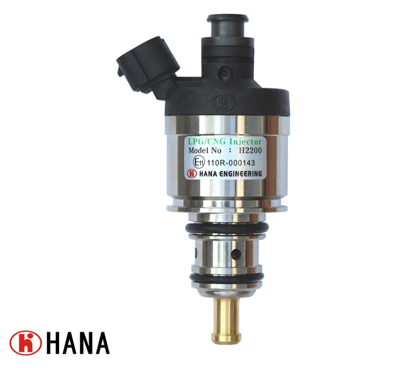 
High Quality HANA GAS Fuel CNG/LPG rail type injector for Heavy Duty Truck H2200 (AMP 282104-1 Connector) 