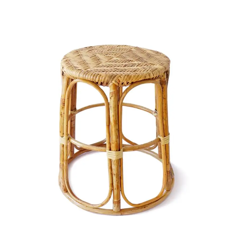 Eco-friendly natural and durable rattan stool, perfect for living room