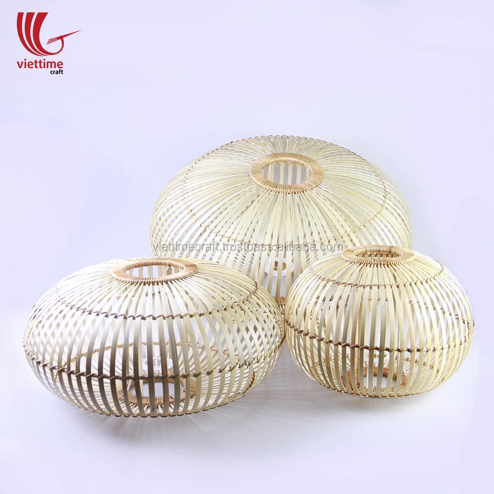 Vietnam Handcrafted Wicker Ceiling Bamboo Lamp Shade Hanging Lampshade for Decoration Wholesale