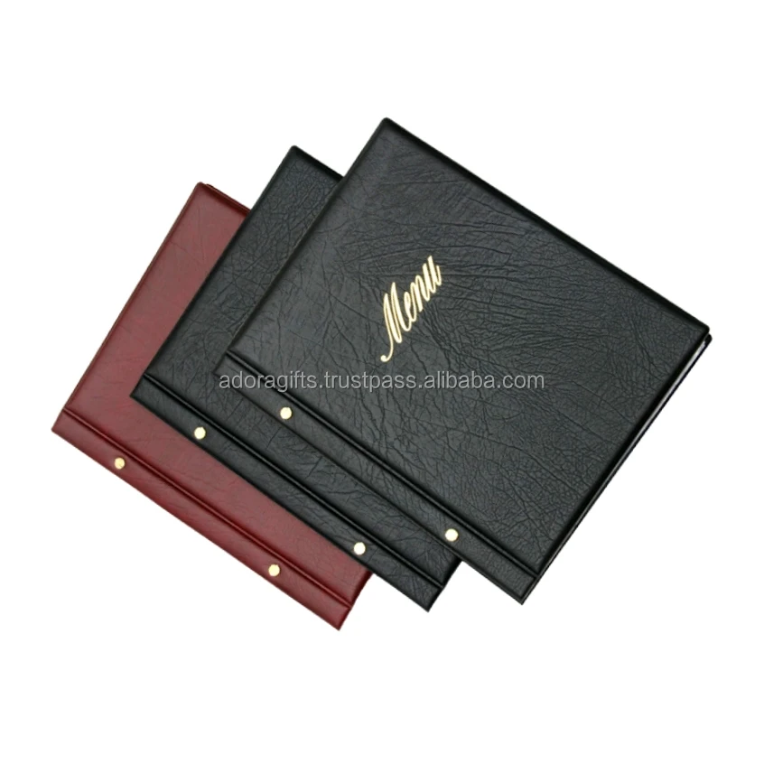 Лучшее качество чехол для меню из натуральной кожи на заказ ресторана/чехол ресторана