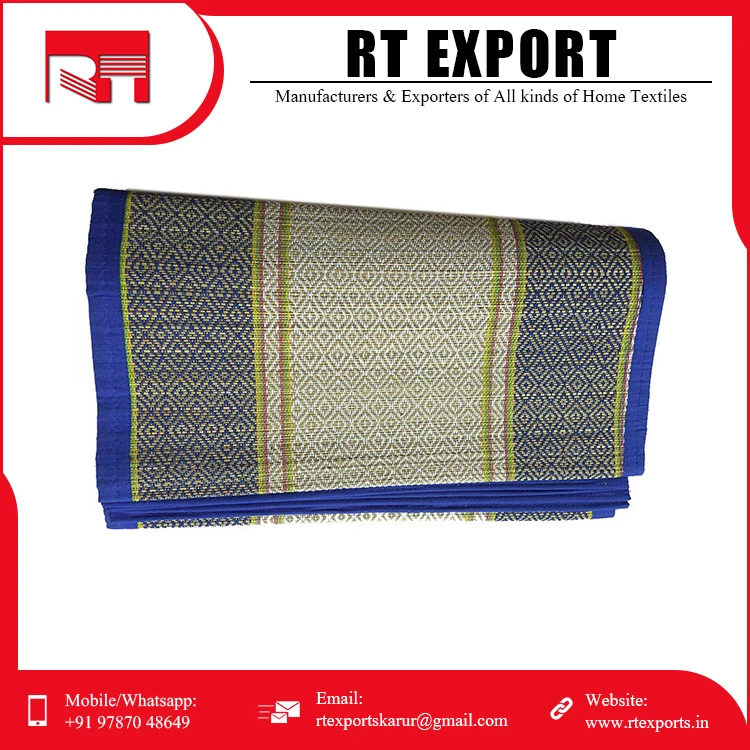 OEM Supply Best Selling New Arrival Foldable Camping Picnic Cotton Straw Beach Mat Indian Exporter