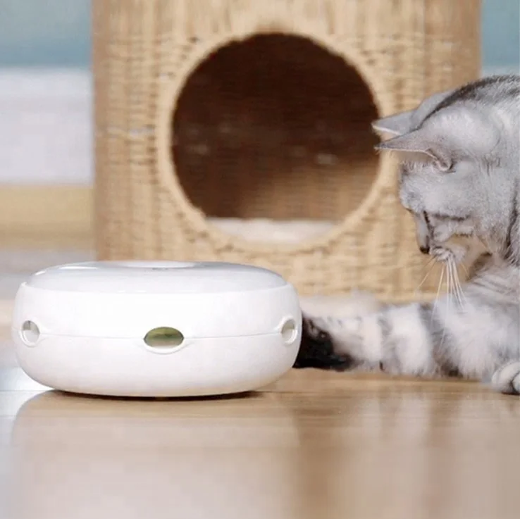 
Donut Shape Interactive Electric Smart Cat Toy Electric Dog Toy Pet toys with Feather 
