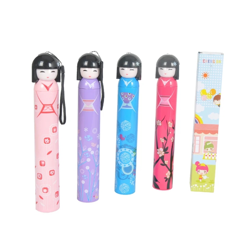 Prpmotional 3 Folding Cute Japanese Doll Umbrella