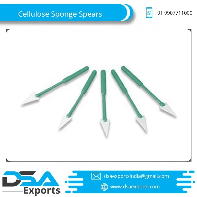 Customized Medical Surgical 100% Cotton Absorbent Surgical Cellulose Sponge Spears At Best Price
