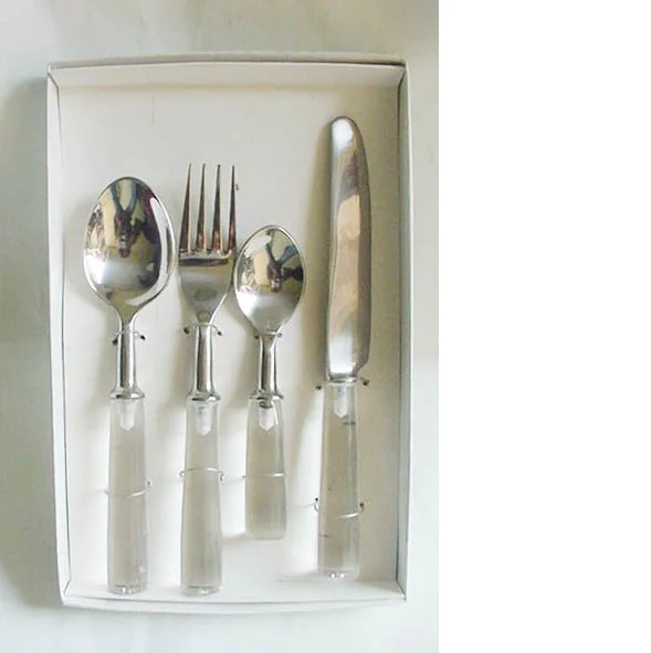 cutlery set of 4 spoon knife fork and baby spoon for home hotel and wedding parties