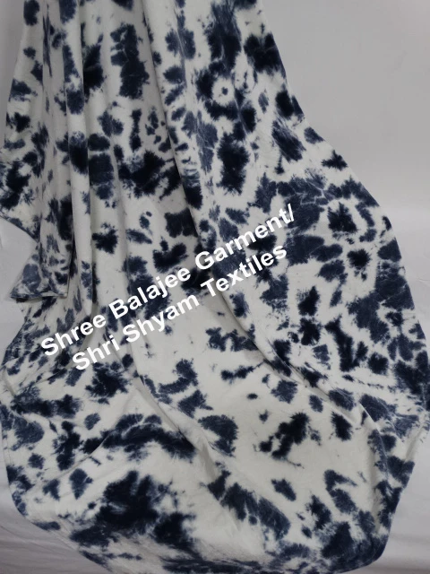 Cotton Velvet Indigo Tie Dye Throw Blankets Azo Free Colors Indian Hand Made 130X170 Cm