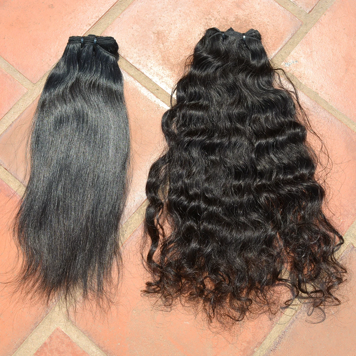 Premium Quality Raw Indian Wavy Human Hair Extensions Remy Virgin Cuticle Aligned for Sewing and I Tip from Vendor