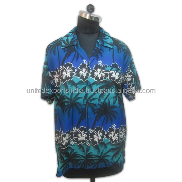 Mens Palm Tree Sunset Printed Shirts