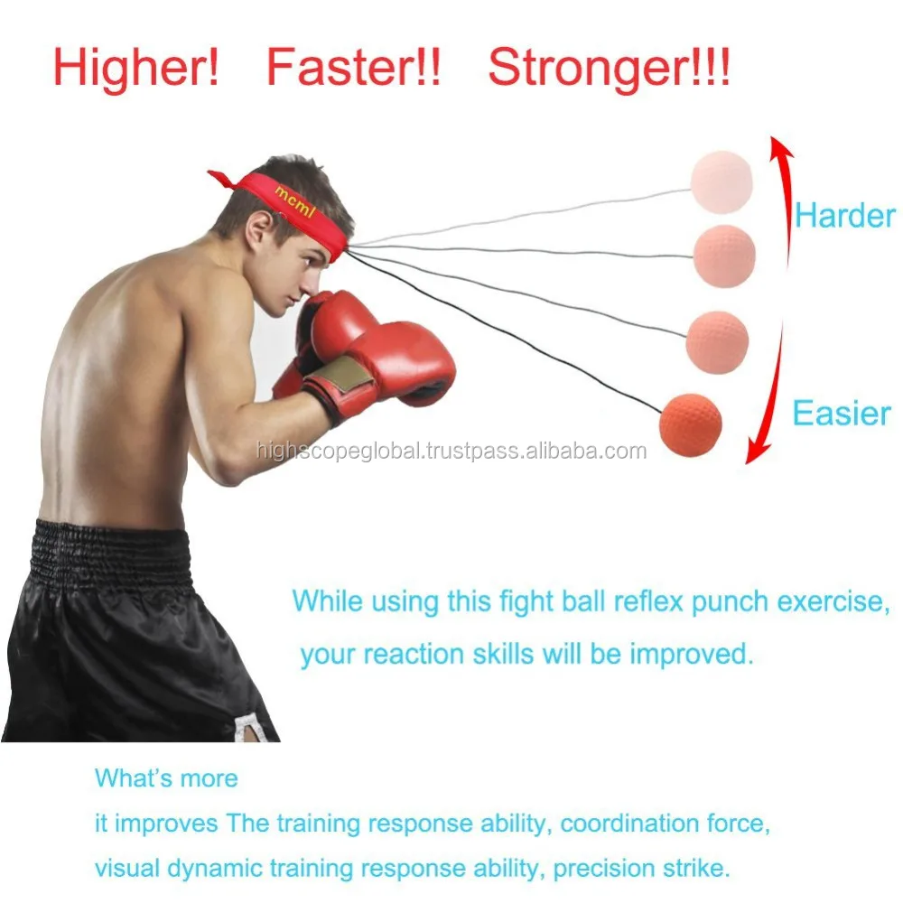 Gym Sports Boxing Fight Ball With Head Band Boxing Reflex Ball for Speed Boxer Training Boxing Punch Exercise Gym fitness