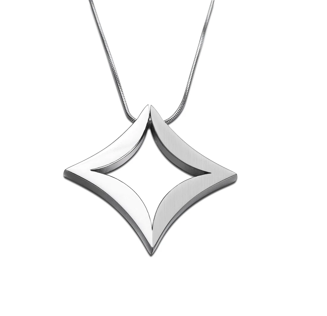 Pure titanium vertical pendant,engravable logo pendant