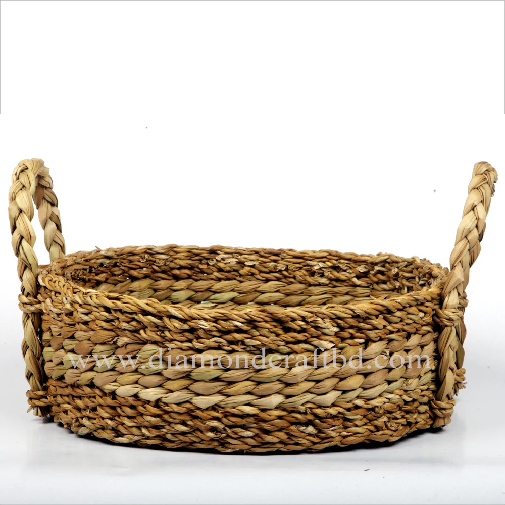 Seagrass Leaf Basket Holga Leaf Round Dala Basket Storage Handmade products
