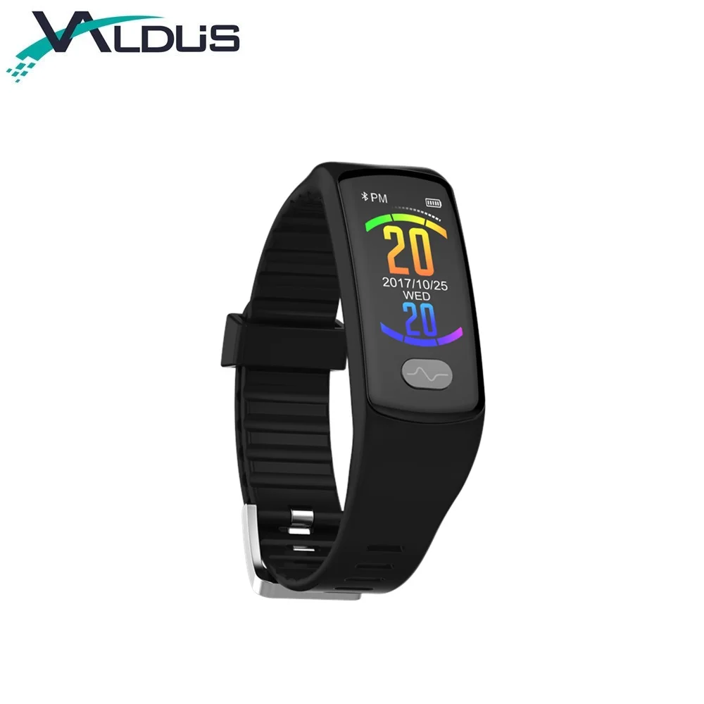 
ECG PPG Smart Bracelet Fitness Tracker 0.96 inch Color Screen Sports Smartwatch Electrode/Photoelectric Heart Rate Monitor E07 