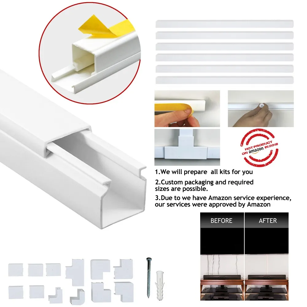 Кабель Trunking 20*10 (кабель канала) (проводной канал) CE RoHS ISO 9001:2015 #