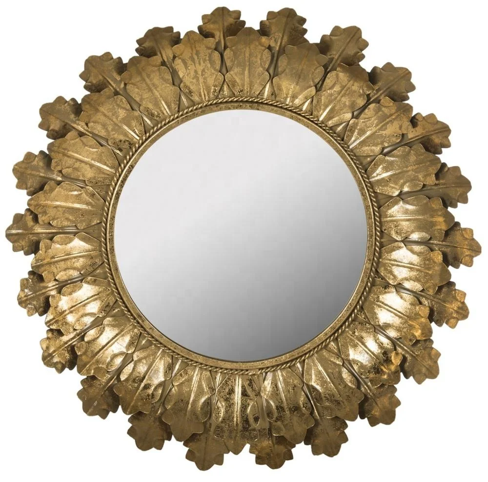 Luxury decorative display European classical metal photo frame wall mirror