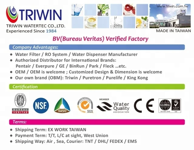 TRIWIN Puretron, Сделано в Тайване, продукты SRP, список, цена, быстрая замена, RO фильтр, TFC мембранная Система фильтрации воды под раковину