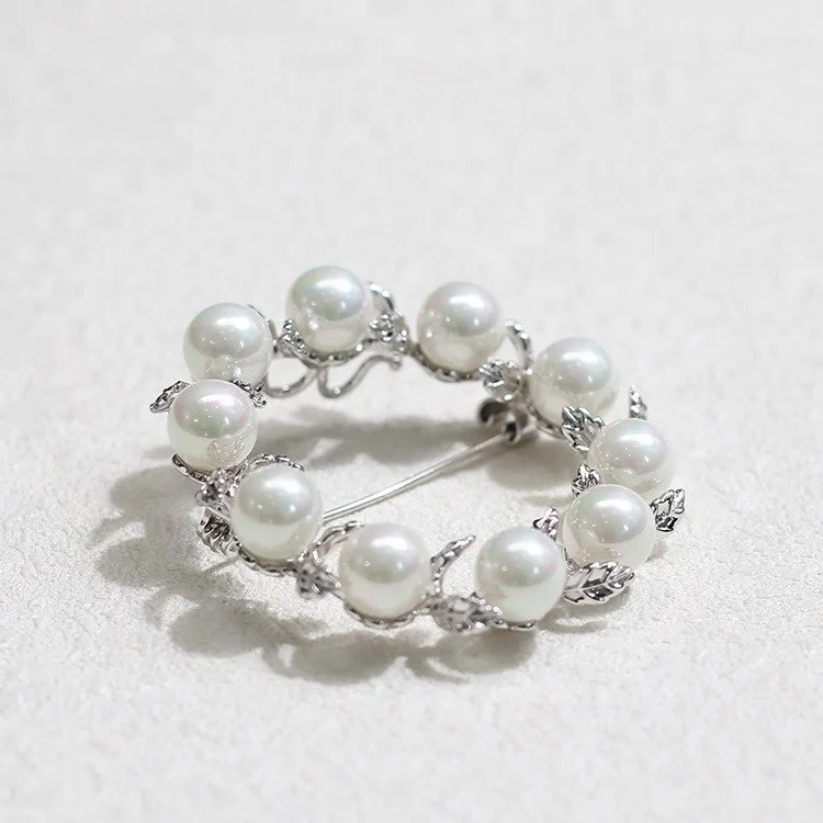 
Hot Sale Circle Ring Brooch Bouquet Bridal Pins for Wedding Invitation 