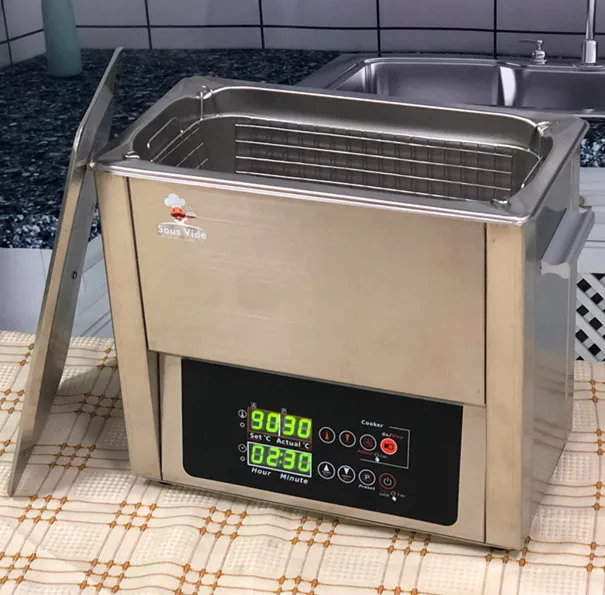 Stainless steel whole body 304 tank digital control large LED temperature precise controlled commercial use 6L Sous Vide cooker
